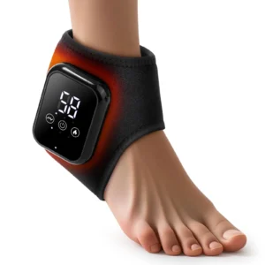 Electric Infrared Ankle Massager – Heat & Vibration Therapy Wrap Brace for Foot & Joint Recovery