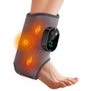 Electric Cordless Heated Ankle & Foot Massager – 6 Heat Levels, 3 Vibration Modes | 3000mAh