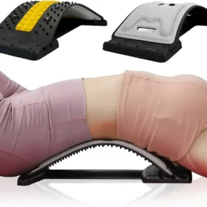 Lumbar Stretcher & Back Pain Relief Device – Adjustable Spine Corrector | Yoga Chiropractic Pillow