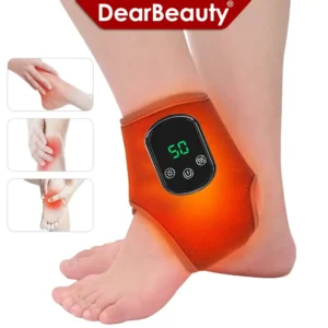 Electric Heated Foot & Ankle Massager – Vibration + Hot Compress for Plantar Fasciiti s Relief | Rechargeable