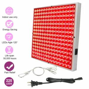 LED Red Light Therapy Panel – 225 LEDs Anti-Aging Skin Care & Body Pain Relief Lamp